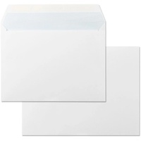 Papierumschläge, weißes Umschlag, Papier, viertes Größe, 176 x 231 mm, Umschlag aus Papier mit Verschluss aus Silikon für Dokumente, Versand oder Lagerung · m-office (250 Stück, 176 x 23 cm) 1 mm)