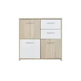 Uno Kommode 77 x 78 x 30 cm sonoma eiche/weiß