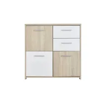 Uno Kommode 77 x 78 x 30 cm sonoma eiche/weiß