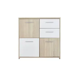 Uno Kommode 77 x 78 x 30 cm sonoma eiche/weiß
