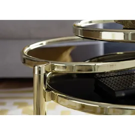 Wohnling Couchtisch WL5.767 Glas schwarz 58 x 43 x 58 cm