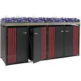 MCW Mülltonnenverkleidung O67 125 x 260 x 84 cm anthrazit