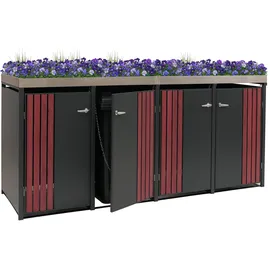 MCW Mülltonnenverkleidung O67 125 x 260 x 84 cm anthrazit