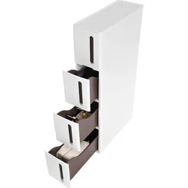 Songmics Nischenregal Küchenregal, schmal, 45 x 17 x 83 cm - Braun/Weiß