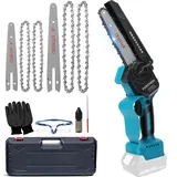 Akku Hochentaster Ast Kettensäge Profi-Astsäge kompatibel mit Makita 18V(ohne Akku), Mini 6 zoll Akku Kettensäge und Teleskop Elektro Astsäge Handkettensäge Arbeitshöhe bis