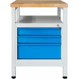 ADB - Werktisch Werkbank 3 Schubladen Arbeitstisch Werkzeugschrank 600x600x840 mm