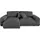 best mobilier Lisa Design Garance ecksofa beidseitig montierbar - 4-sitzer aus cord – dunkelgrau