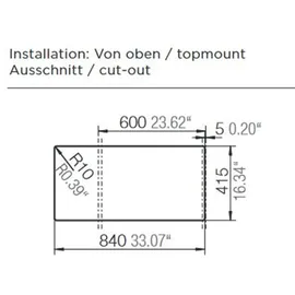 Schock Typos D-150S Einbau nero + Excenterbetätigung