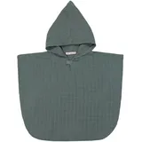 Lässig Badeponcho aus Musselin mit Kapuze/Muslin Poncho Petrol Green