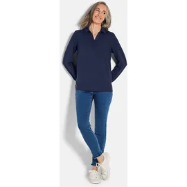 GOLDNER Viskosebluse Zeitlose Blau 24
