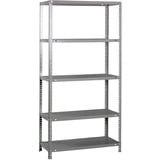 Simon Rack Simonrack Schwerlastregal, Lagerregal, 200x100x50 Metallregal, Kellerregal, Biegestelle 100 kg, 5 Fachböden, Grau - Comfort