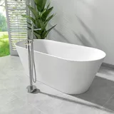 evineo ineo4 shapeFreistehende Badewanne für individuelle Ab- und Überlaufsysteme L: 170 B: 75 cm, BE4020WM,