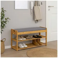 Hti-Living Schuhbank mit Schubfach Bambus