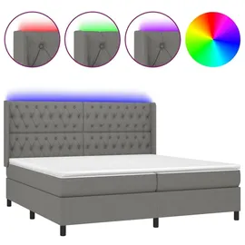 vidaXL Boxspringbett 200 x 200 cm Dunkelgrau