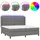 vidaXL Boxspringbett 200 x 200 cm Dunkelgrau
