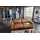 KAWOLA Couch Leder 3-Sitzer Braun