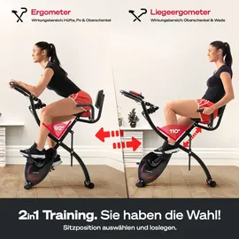 Sportstech X150 3in1 Ergometer Fahrrad klappbar | schwarz