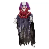 Europalms Halloween Figur Clown Robby, animiert, 120cm