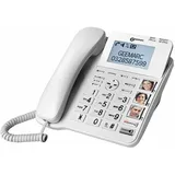 Geemarc CL595 Seniorentelefon Anrufbeantworter, Freisprechen, Optische Anrufsignalisierung, für Hörgeräte