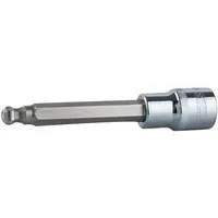 KS Tools 1/2" CHROMEplus Bit-Stecknuss Innensechskant,Kugelkopf, lang, 12 mm,
