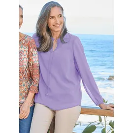 GOLDNER Elegante Jersey-Bluse mit Rundhals lila 19