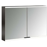 Emco prime Aufputz-Lichtspiegelschrank 949713545 1000x700mm, 2-türig, schwarz/spiegel
