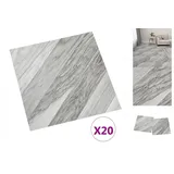 vidaXL Pvc-fliesen Selbstklebend 20 Stk. 1,86 M2 Grau Gestreift Vidaxl