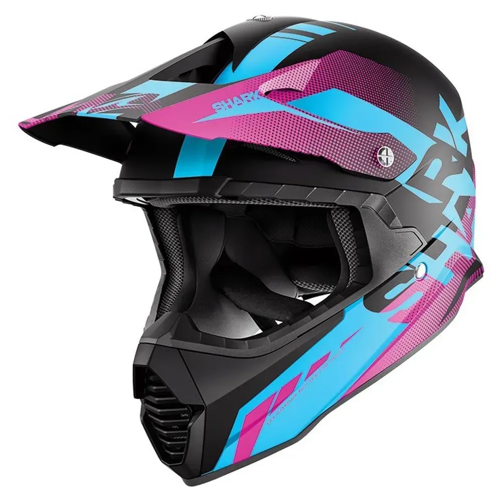 Shark Varial Anger Offroad-helm - Black / Blue / Violet - S