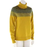 Devold Syvde Wool High Neck Sweatshirt Gelb S