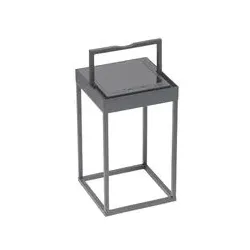 Kettler Solar Laterne SQUARED 18,4 x 18,4 x 30 cm, Aluminium Grau / Polycarbonat - Sonderaktion