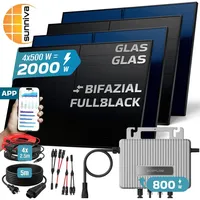 Sunniva Balkonkraftwerk Bifazial 2000W inkl. Ecoflow 800W Wechselrichter +