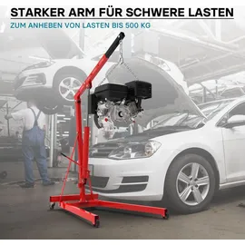 Wiltec Motorheber Stahl 830-1280 mm grau
