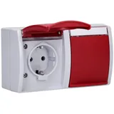 Busch-Jaeger Schuko-Steckdose 2-fach Grau/Blaugrün 2 St.