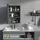 kleankin Spiegelschrank 40 cm schwarz
