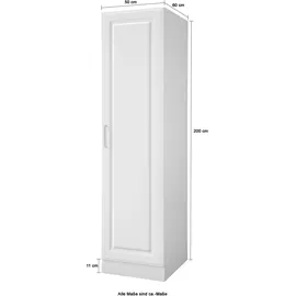kochstation Seitenschrank KS-Stockholm 50 x 60 x 200 cm Grau