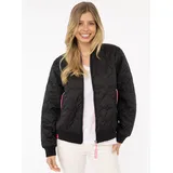 Zwilling Bomberjacke ZWILLINGSHERZ ""Be Happy"", Damen, Gr. M, schwarz, Steppware, Obermaterial: 100% Polyester, regular fit kurz, angesetztes Bündchen, Jacken Bomberjacke