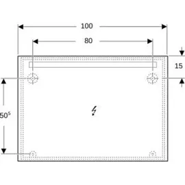 Geberit Option Basic Beleuchtung oben, 100x70cm