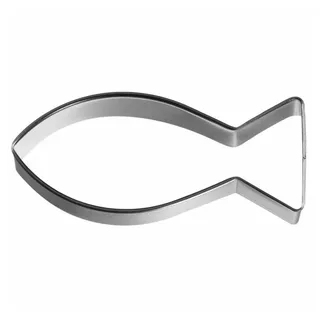 RBV Birkmann Birkmann Ausstechform Christenfisch, 7,5 cm, Edelstahl, Grau