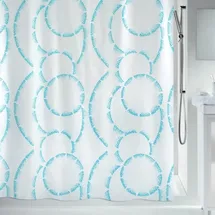 Spirella Duschvorhang CLAIRE 180 x 180 cm blau/weiß