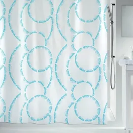 Spirella Duschvorhang CLAIRE 180 x 180 cm blau/weiß