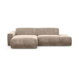 TRENDMANUFAKTUR Ecksofa TRENDMANUFAKTUR "Braga, mit hochwertigem Kaltschaum, L-Form, in Cord erhältlich", beige, B:275cm H:72cm T:160cm, 88% Polyester, 12% Polyacryl, Sofas, Ecksofa, modernes Sofa, Couch mit hohem Sitzkomfort, 275/72/160 cm (B/H/T)