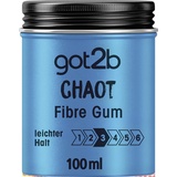 got2b Chaot Fibre Gum Halt 3 (100 ml), Haarwachs für Männer kreiert zerzauste Looks, Haarpaste mit starkem, aber biegsamem Halt für individuelle Styles