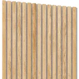 Lameo Akustikpaneele - Akkustikwandpanel - Lamellenwand - Schalldämmung Wand - 3D Wandpaneele - Schallschutz Decken und Wandpaneele - Akustikplatten - Panellenwand - 240x60cm - Eiche (Grauer Filz)