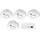 Alecto SMART-SMOKE10 SET 4 - Starterset Smart Zigbee Verbindungsstück mit 3 Smart Zigbee Rauchmeldern,