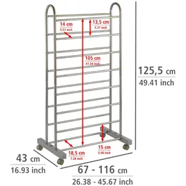 Wenko Giant 19 x 126 x 43 cm ausziehbar, rollbar / braun
