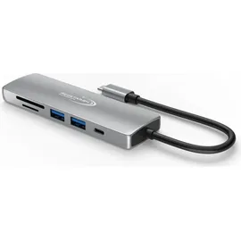 RedStar24 USB C Hub 6 in 1 Adapter HDMI 4K USB 3.0 Micro SD für TV Macbook Laptop Samsung