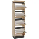 meble Schuhschrank ASMUS - braun - BHT 54x176x29 cm