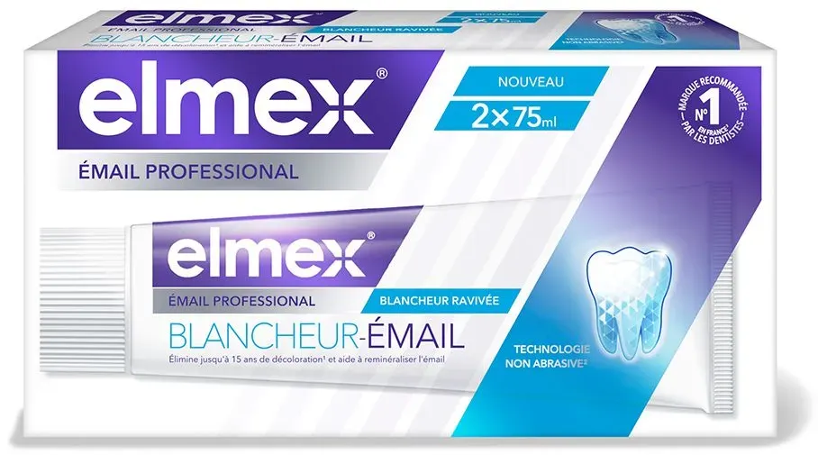 ELMEX DENT BLANCHEUR EMAIL 75MLX2 150 ml dentifrice(s)