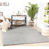 Surya Home Shaggy Berber Teppich - Flauschiger Teppich für Wohnzimmer, Esszimmer, Schlafzimmer, Langflor Hochflor Teppich flauschig - Teppich groß 120x170 cm, Wohnzimmerteppich in Grau