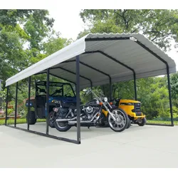 ShelterLogic Stahl Carport Garage Neapel | Schwarz | 600x370x260 cm